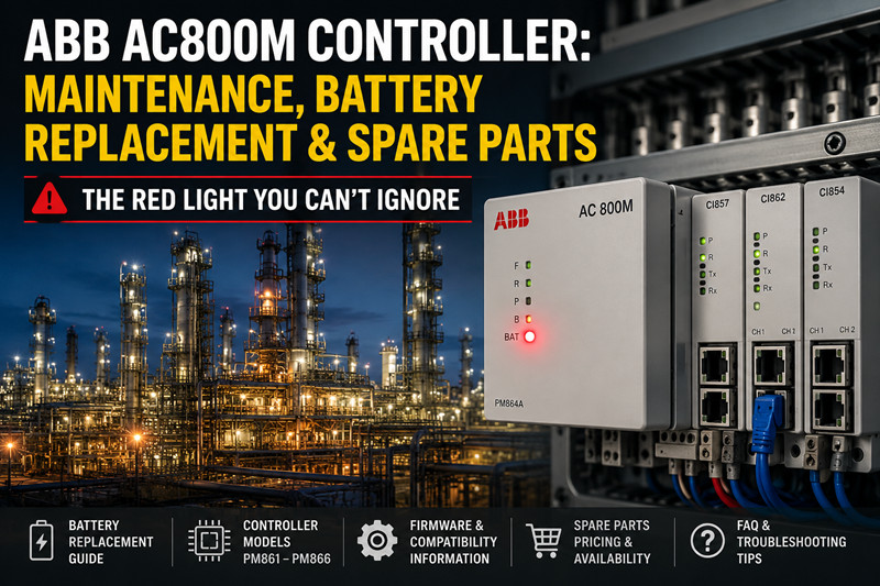 وحدة التحكم ABB AC800M: الصيانة، استبدال البطارية وقطع الغيار