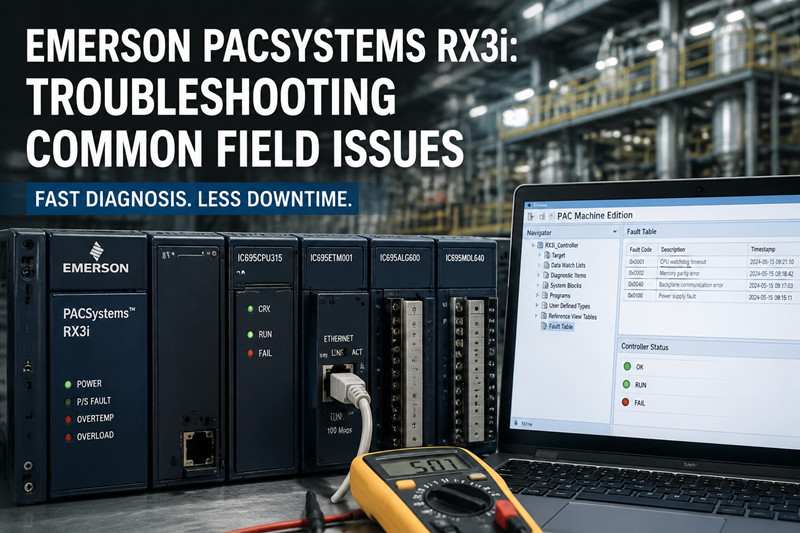 نظام إيمرسون PACSystems RX3i: استكشاف الأخطاء وإصلاحها في الميدان