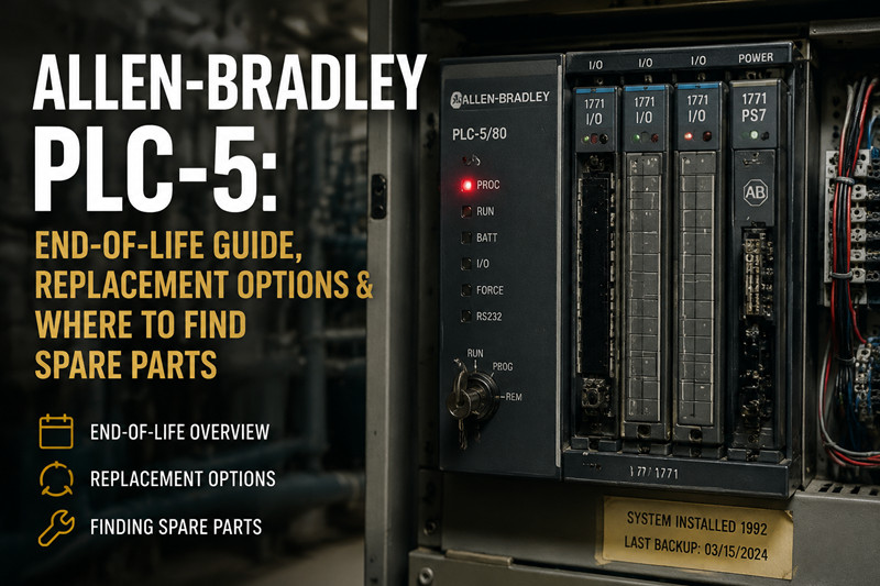 دليل نهاية عمر وحدة التحكم المنطقية القابلة للبرمجة Allen-Bradley PLC-5، وخيارات الاستبدال، وأماكن العثور على قطع الغيار