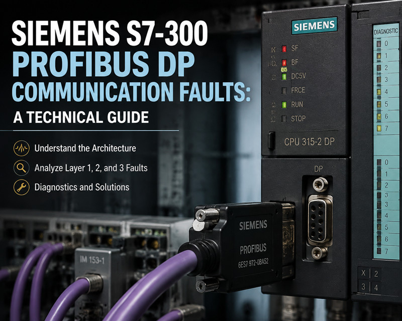 أعطال الاتصال عبر بروتوكول PROFIBUS DP في جهاز Siemens S7-300: دليل فني